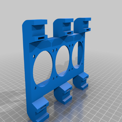 XMaxx Three Fan Mount | 3d print model