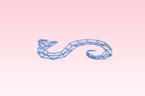 geometric snake | 3d print model