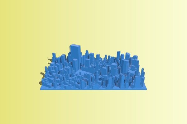 New York City Map 紐約城市地圖 | 3d print model