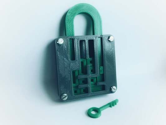 Puzzle Lock __ Sliding Puzzle | 3d print model