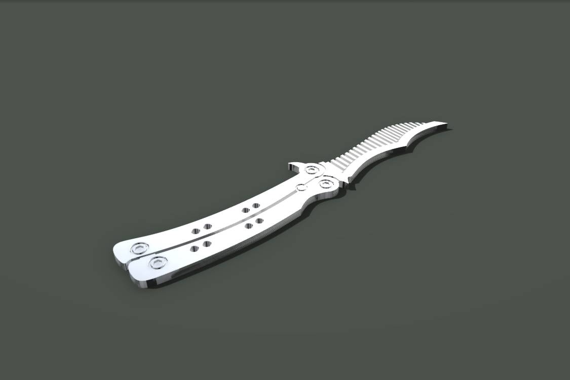 Butterfly knife comb | 3d print model