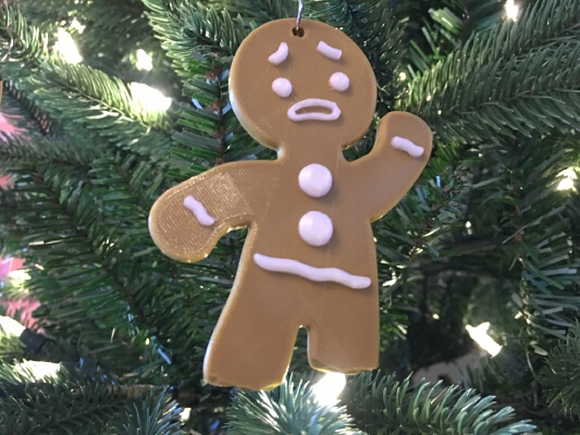 Dual_Multi Material Gingerbread Man with No Legs | 3d print model