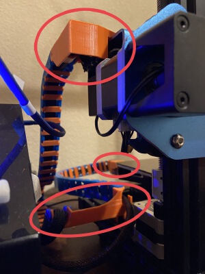 CR-10 V3 Cable Chain Brackets for Z & Heat Bed Cables | 3d print model