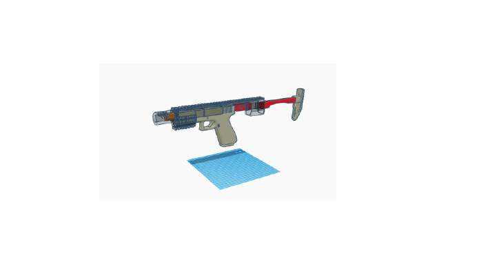 PDW Kit for AEP TM G18C Airsoft Toy | 3d print model