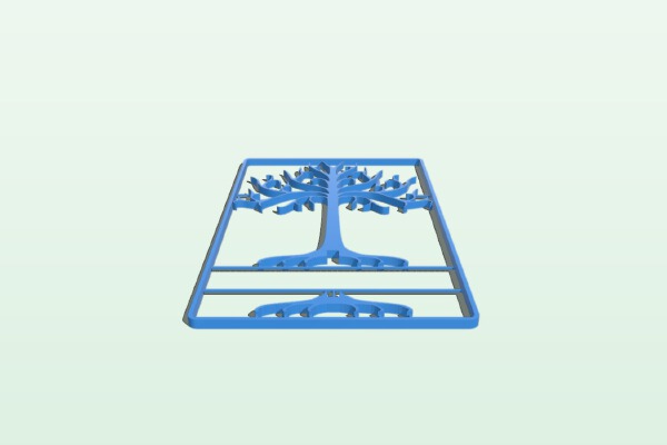 Gift card - White tree of the Gondor | 3d print model