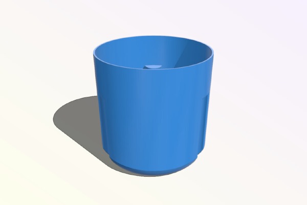 Modern Flower Pot with Wood Dowel Legs | 3d print model