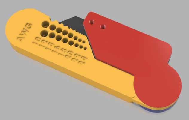 Multi-function cutting tool, wire stripper | 3d print model