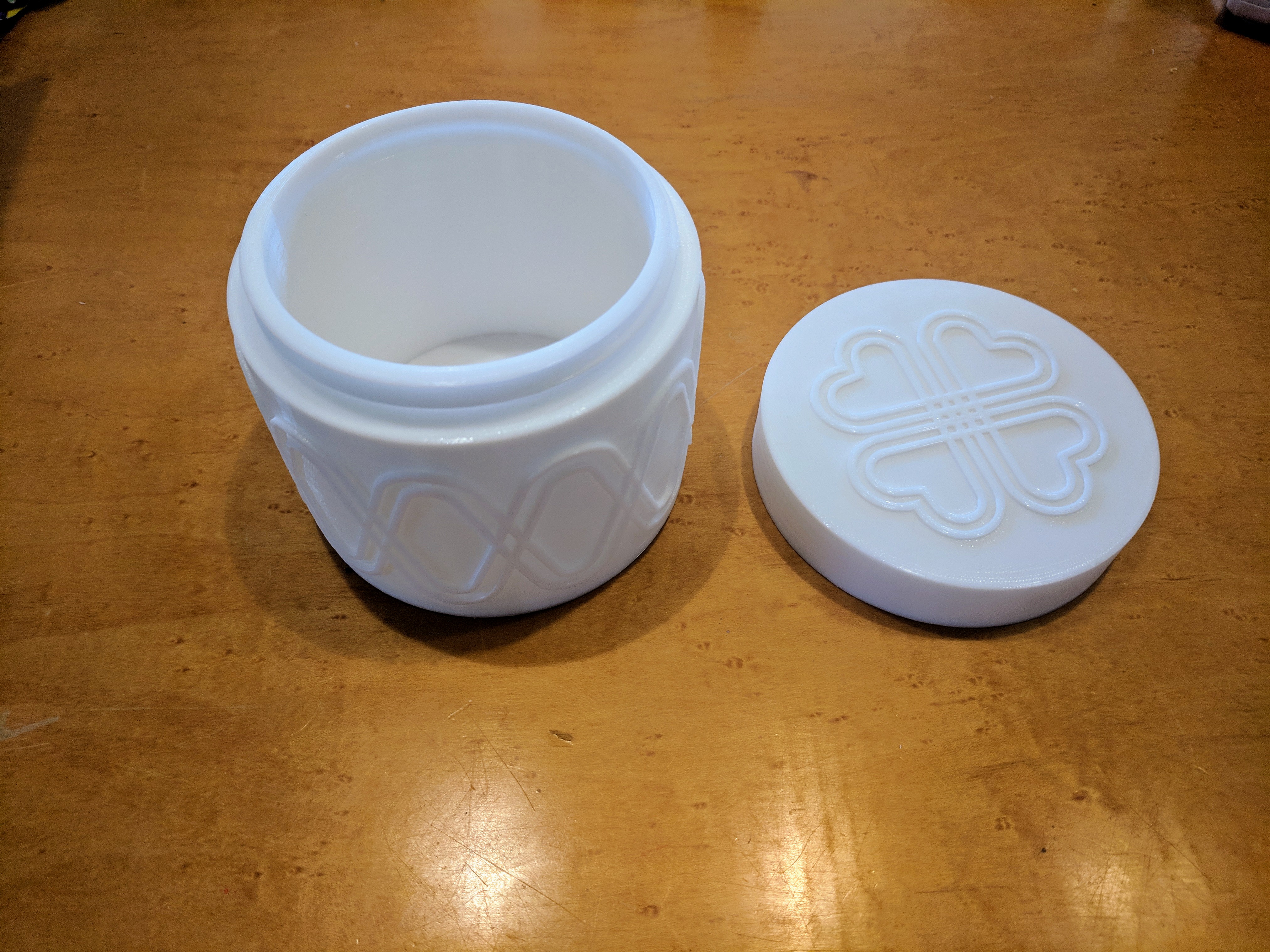 Celtic Themed Round Screw-Top Box