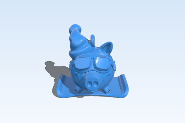 Pig Snow boarder | 3d print model
