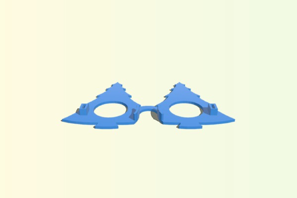 Christmas Tree Glasses | 3d print model