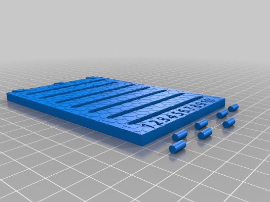 quizzcode's Gloomhaven element table + Round tracker (Separated STL Pieces) | 3d print model