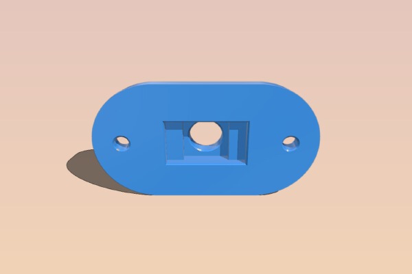 Toggle Switch Mounting Plate | 3d print model