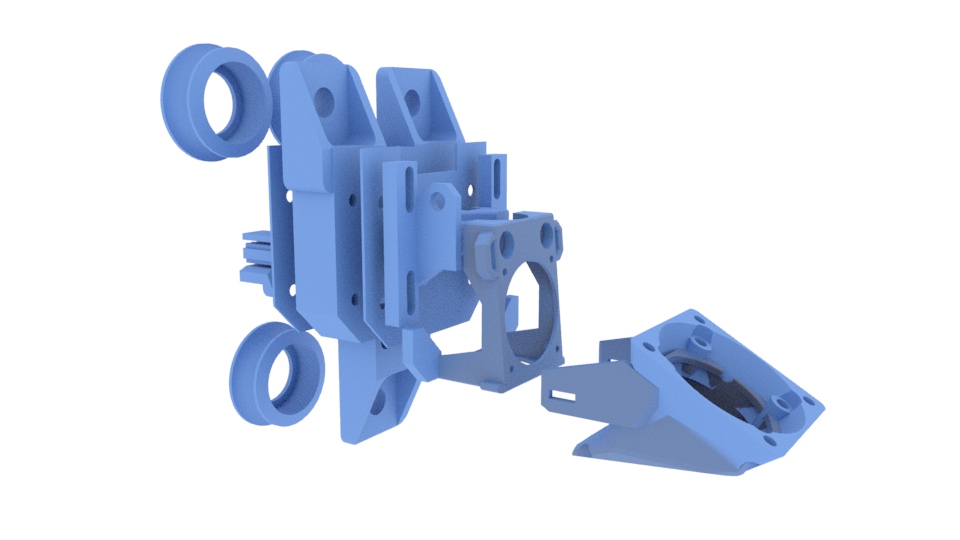 Anet a8 Ajustable 608 bearing carriage for e3dv6