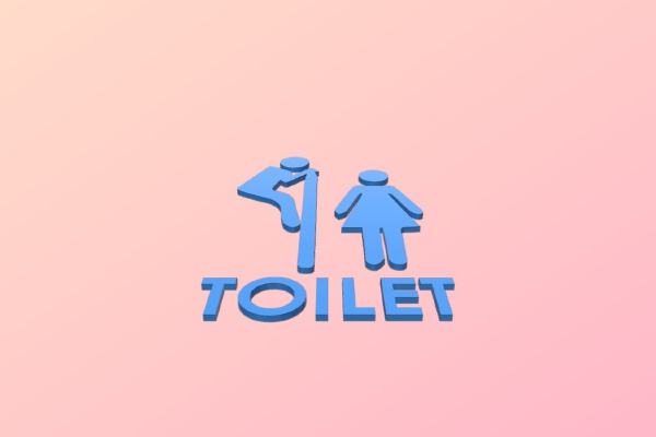 Toilet Door Sign | 3d print model