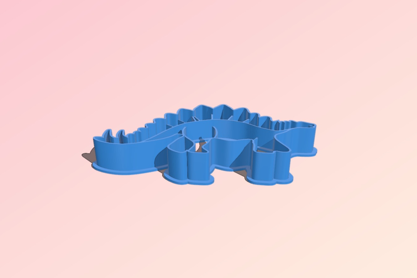 Stegosaurus shaped cookie cutter