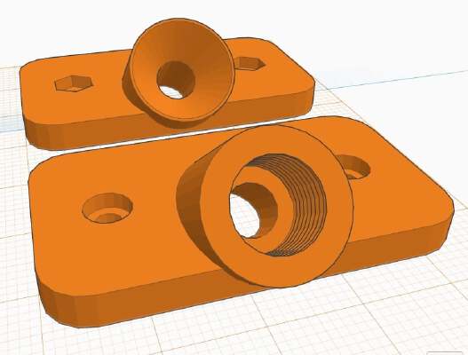  Angled Dry Box Feeder - M3 Fixation screws | 3d print model