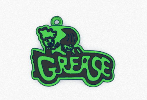 Grease Musical Theme keychain | 3d print model