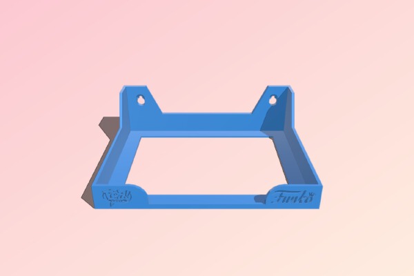 Funko Pop vinyl (with protective case) wall holder | 3d print model