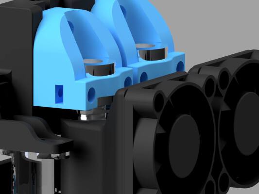 Flyingbear Tornado - Dual Genuine E3D V6 hotend mount | 3d print model