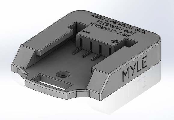 Parkside (car)  Battery Charger _ Mount X 20 Team | 3d print model