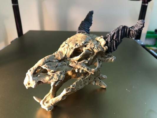 MakerBot Dragon Skull - Easy Print | 3d print model