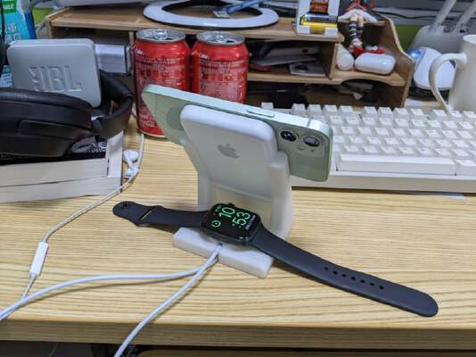 magsafe and apple watch charging stand | 3d print model