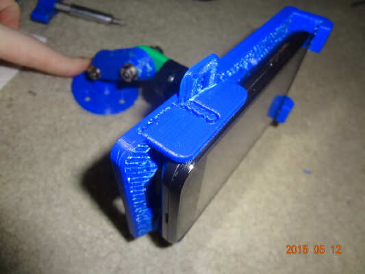 Phone Car Dock w_ Flexible Phone Holder | 3d print model