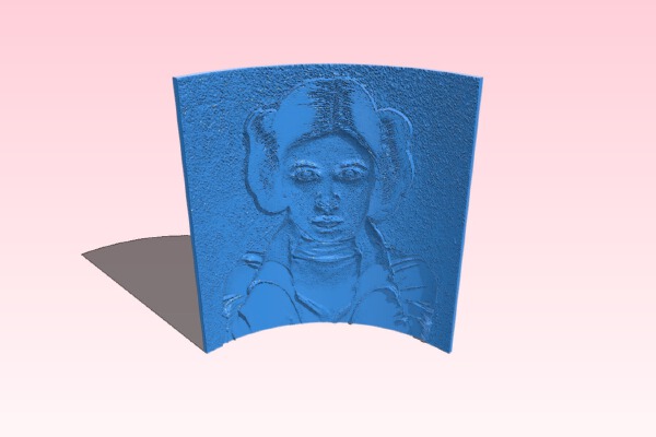 Leia Lithophane (Curved) | 3d print model