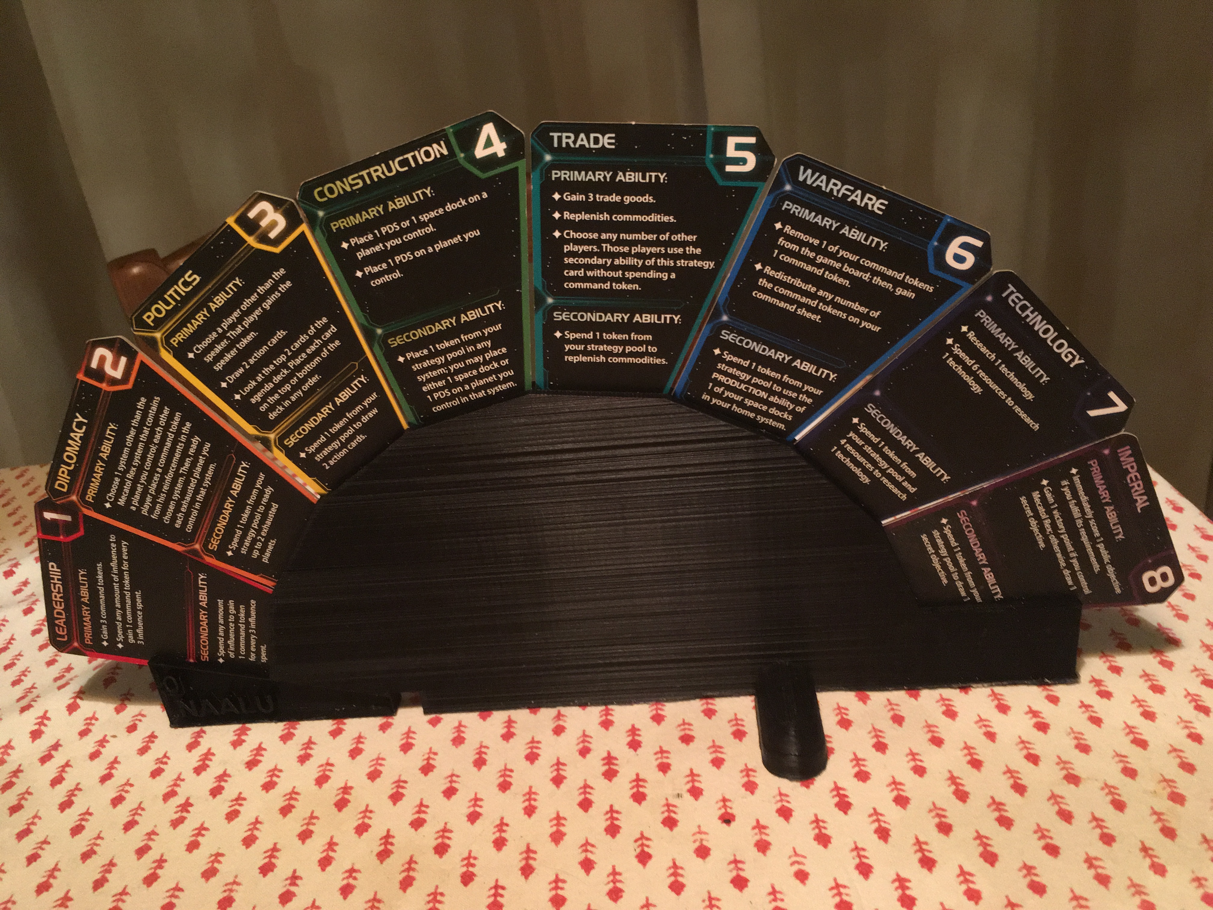 Twilight Imperium 4 (4th edition) Strategy Cards stand