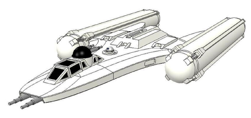 SW BTL-B Y-Wing | 3d print model