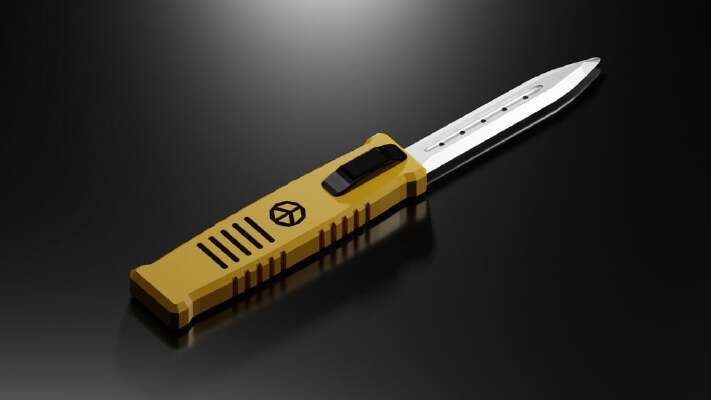 Tactical Switchblade Letter Opener and Desk Toy | 3d print model