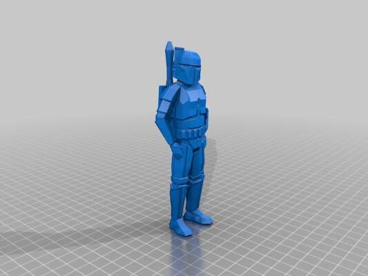 low poly Boba Fett | 3d print model