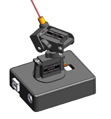 Servo operated laser (mouse controlled) | 3d print model