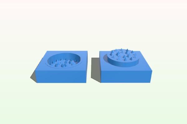 flatbox weed hemp spices grinder | 3d print model