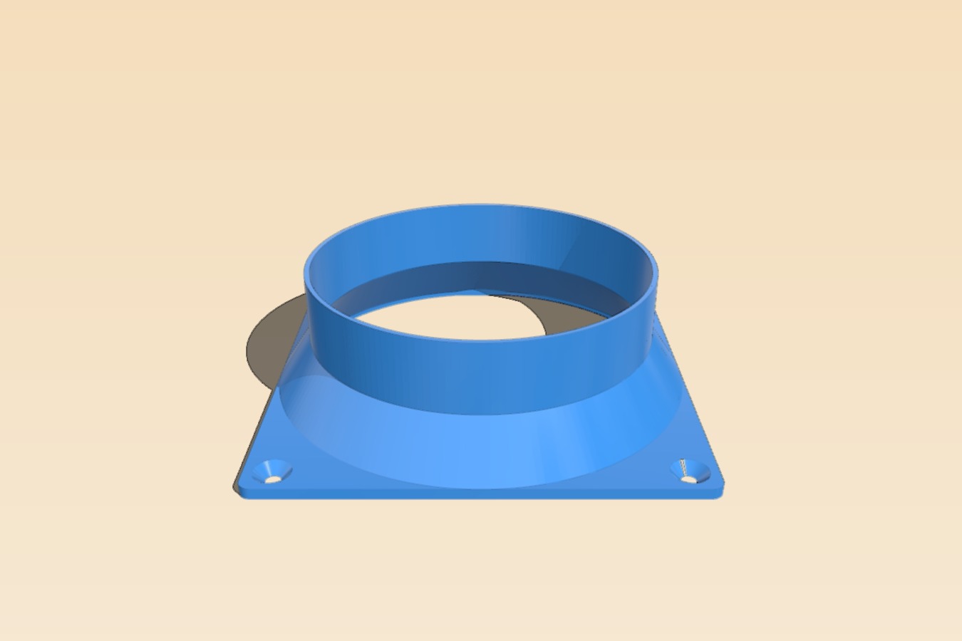 120mm Fan to 100mm Duct Fitting