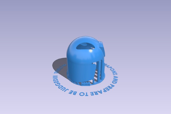 PUSS DREDD !!!    A Judge Dredd Helmet For Your Puss! | 3d print model