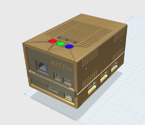 MiSTer Sidecar USB case add-on v1.2 for MiSTer XS Case | 3d print model