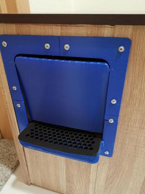 Cat box door with sand collecting mat | 3d print model