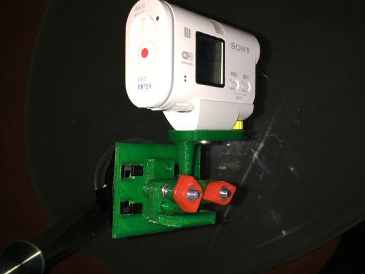 Sony HDR-AS100V Cam Mount (with Adapter for car phone holder) | 3d print model