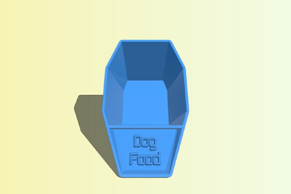 1_2 cup dog food scoop | 3d print model