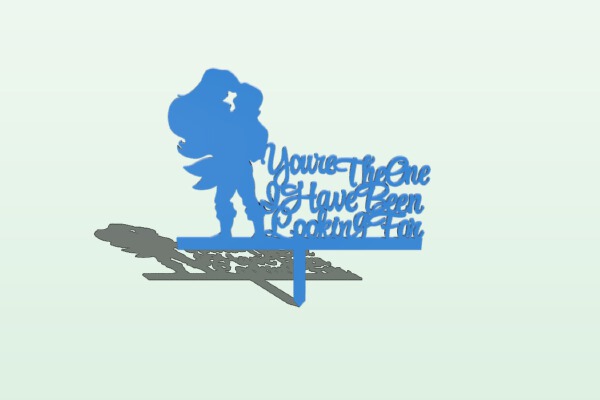 cake topper you're the one i have been looking for | 3d print model