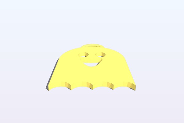 Smiling ghost keyring | 3d print model