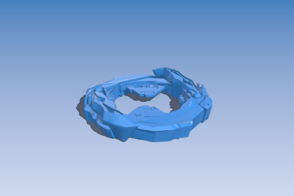 sparking beyblade ring | 3d print model