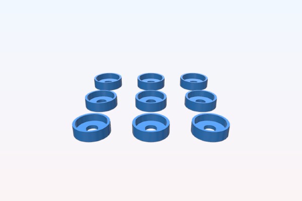 Wanhao Heated Bed Spring Guides | 3d print model