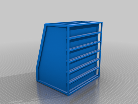 Desk organizer with expanding magazine holder | 3d print model