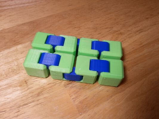 Yet Another Fidget Cube - Assembled with 1.75mm filament as hinge pins | 3d print model