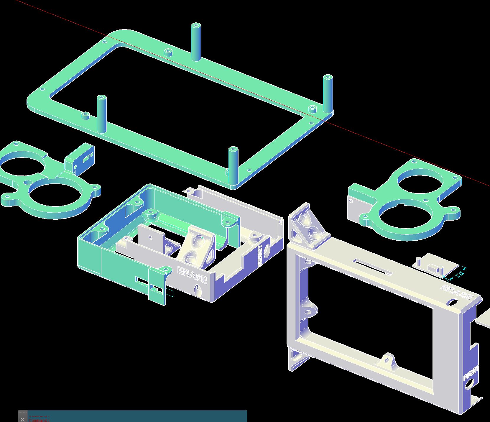 DUET WIFI 7" SCREEN HOLDER - PARTS - CUSTOMIZED.
