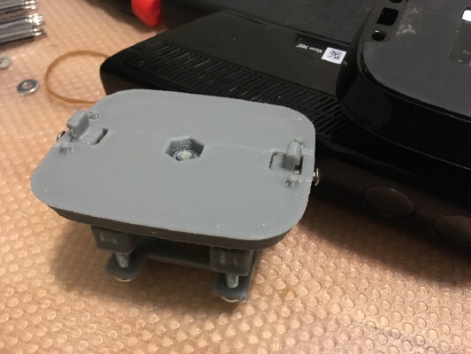 Kinect sensor mount - locking mount with clamps for arca and pole mounts. | 3d print model