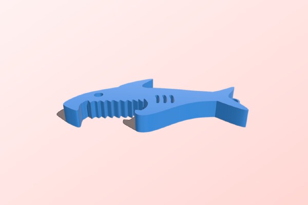 Shark bottle opener_keychain | 3d print model
