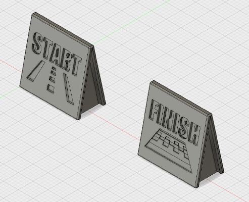 Rallyman Start and Finish Markers | 3d print model